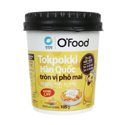 Bánh gạo Hàn Quốc vị phô mai không cay O'Food ly 105g (1 ly)