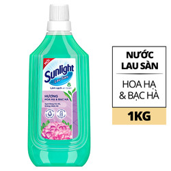 Nước lau sàn tinh dầu thảo mộc hoa hạ bạc hà Sunlight chai 1kg