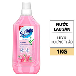 Nước lau sàn tinh dầu hoa lily hương thảo Sunlight chai 1kg