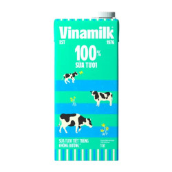 Sữa tươi tiệt trùng không đường Vinamilk 1L (1 Hộp)