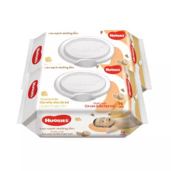 COMBO 2 HUGGIES - KHĂN ƯỚT LAU SẠCH DƯỠNG ẨM GÓI 72 MIẾNG