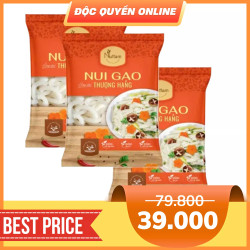 Combo 3 nui gạo ống dài Nuffam gói 350g (3 Gói)