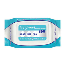 Khăn ướt cồn 50 miếng Letgreen gói 270g (1 Gói)