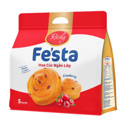 Bánh mì hoa cúc ngàn lớp nam việt quất Fe'sta gói 140g (1 Gói)