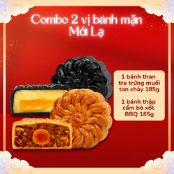 Combo 2 bánh trung thu mới lạ - vị mặn (1 Combo)