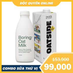 Combo thử vị: sữa hạt Oatside + sữa hạt Boring Oat (1 Combo)